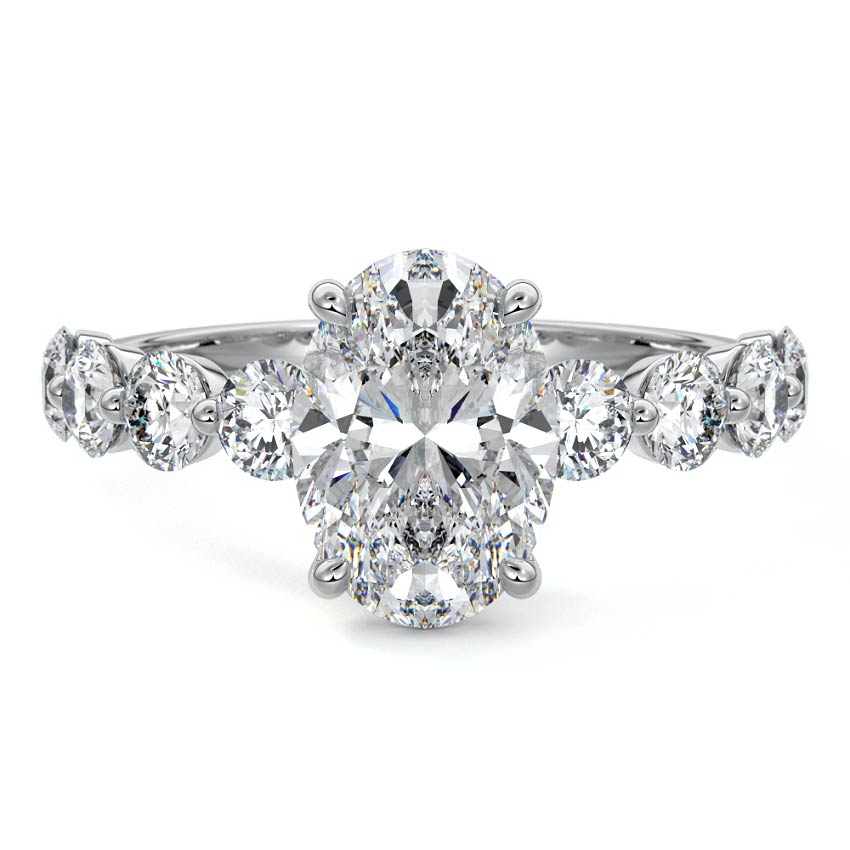 Aria - Oval Platinum Lab Grown Diamond Engagement Ring | Nura Lab
