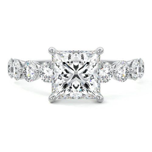 Aria - Princess Platinum Lab Grown Diamond Engagement Ring | Nura Lab