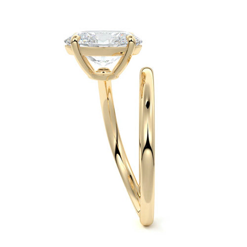 Astrid - Oval Yellow Gold Lab Grown Diamond Engagement Ring | Nura Lab