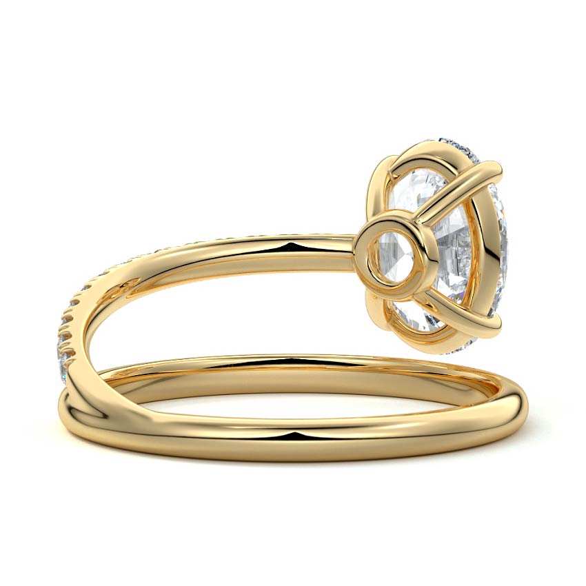 Astrid - Oval Yellow Gold Lab Grown Diamond Engagement Ring | Nura Lab