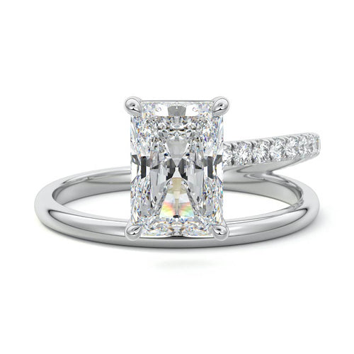 Astrid - Radiant Platinum Lab Grown Diamond Engagement Ring | Nura Lab