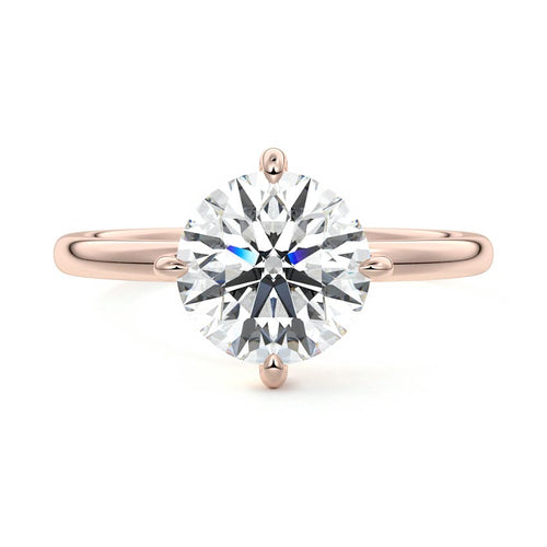 Beatrix - Round Rose Gold Lab Grown Diamond Engagement Ring | Nura Lab
