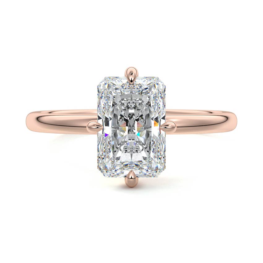 Beatrix - Radiant Rose Gold Lab Grown Diamond Engagement Ring | Nura Lab