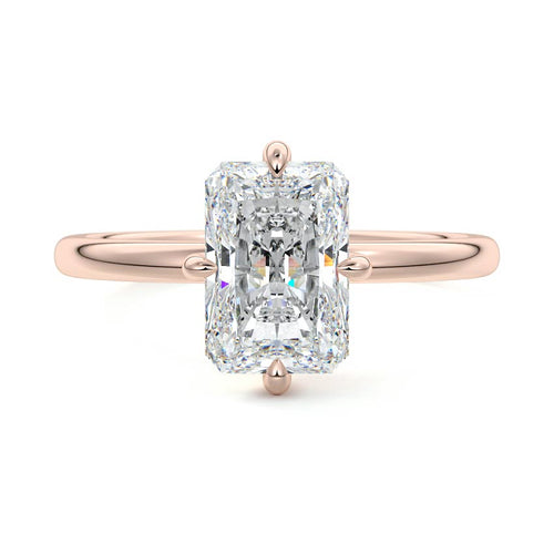 Beatrix - Radiant Rose Gold Lab Grown Diamond Engagement Ring | Nura Lab