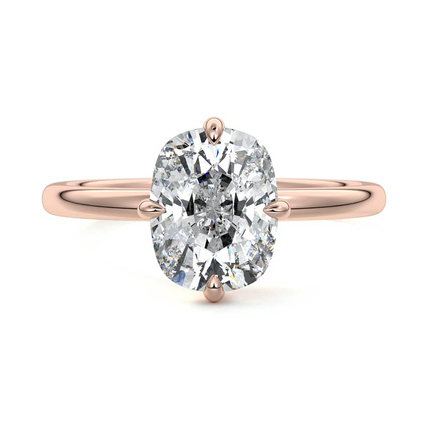 Beatrix - Cushion Rose Gold Lab Grown Diamond Engagement Ring | Nura Lab