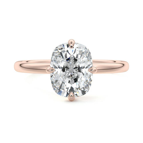 Beatrix - Cushion Rose Gold Lab Grown Diamond Engagement Ring | Nura Lab