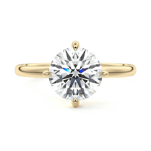 Beatrix - Round Yellow Gold Lab Grown Diamond Engagement Ring | Nura Lab