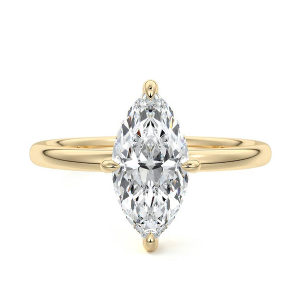 Beatrix - Marquise Cathedral Solitaire Lab Grown Diamond Engagement Ring