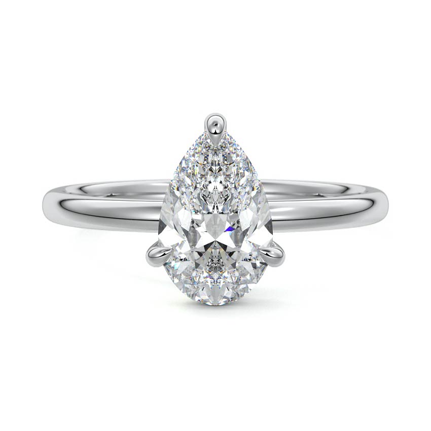 Beatrix - Pear White Gold Lab Grown Diamond Engagement Ring | Nura Lab