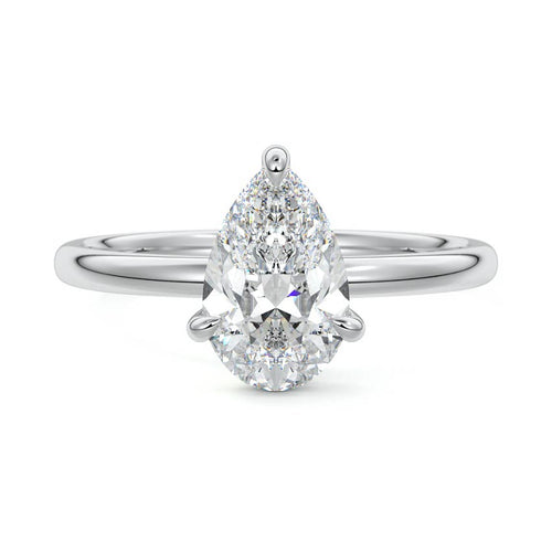 Beatrix - Pear White Gold Lab Grown Diamond Engagement Ring | Nura Lab