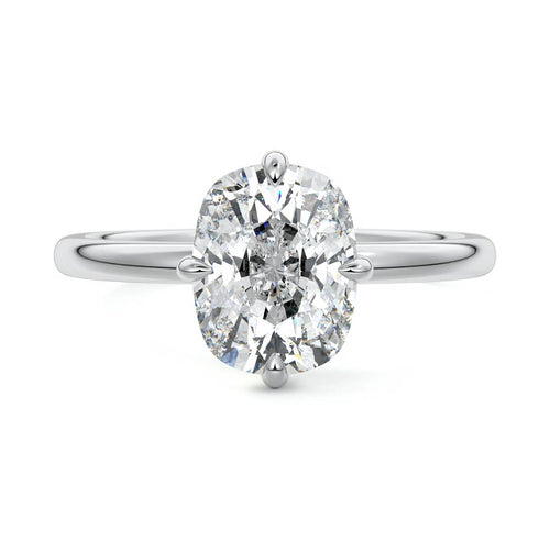 Beatrix - Cushion White Gold Lab Grown Diamond Engagement Ring | Nura Lab