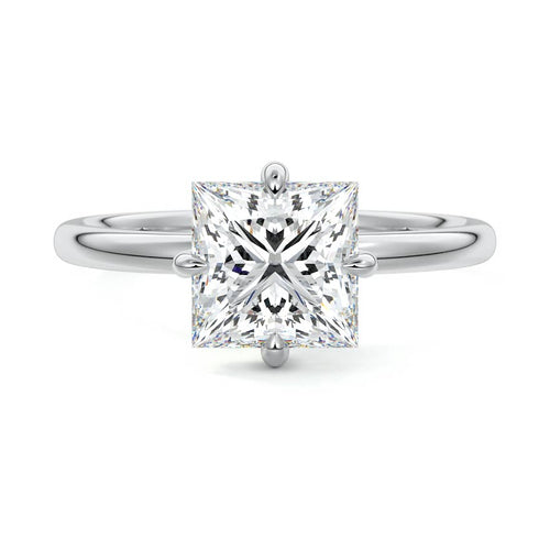 Beatrix - Princess White Gold Lab Grown Diamond Engagement Ring | Nura Lab