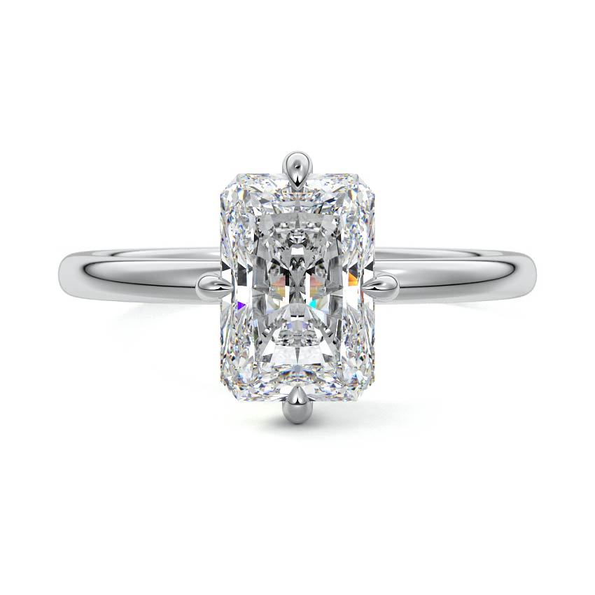 Beatrix - Radiant Platinum Lab Grown Diamond Engagement Ring | Nura Lab