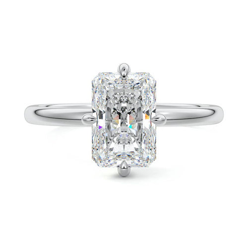 Beatrix - Radiant Platinum Lab Grown Diamond Engagement Ring | Nura Lab
