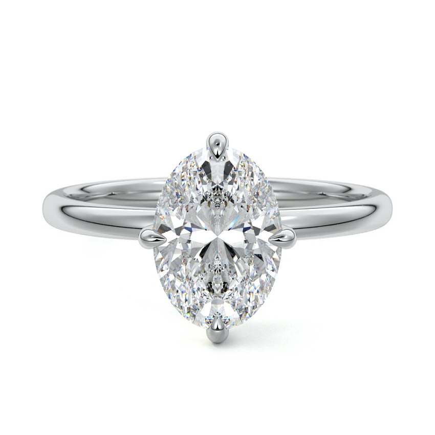 Beatrix - Oval Platinum Lab Grown Diamond Engagement Ring | Nura Lab