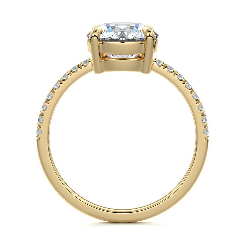 Calla - Round Yellow Gold Lab Grown Diamond Engagement Ring | Nura Lab