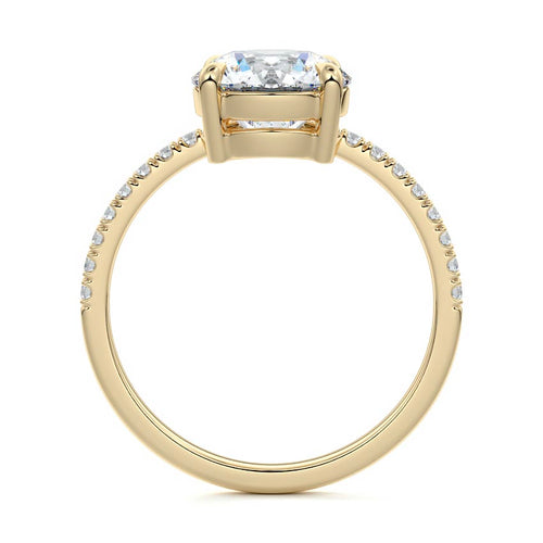 Calla - Round Yellow Gold Lab Grown Diamond Engagement Ring | Nura Lab
