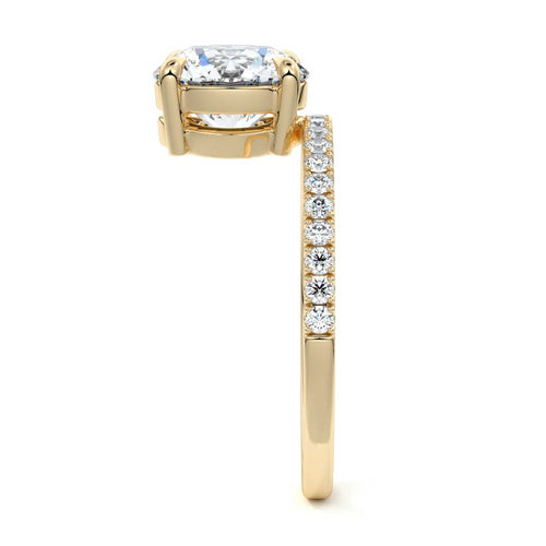 Calla - Round Yellow Gold Lab Grown Diamond Engagement Ring | Nura Lab