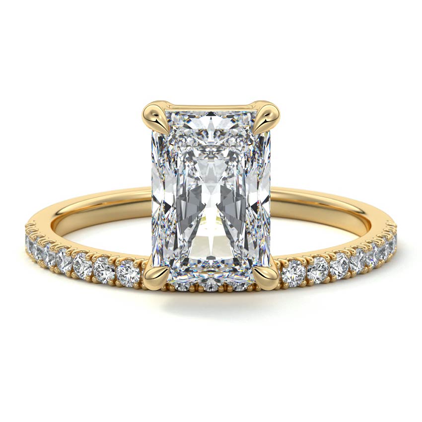 Calla - Radiant Yellow Gold Lab Grown Diamond Engagement Ring | Nura Lab