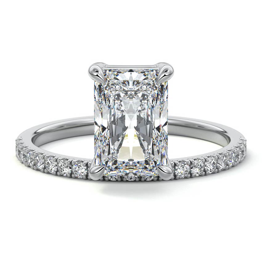 Calla - Radiant White Gold Lab Grown Diamond Engagement Ring | Nura Lab