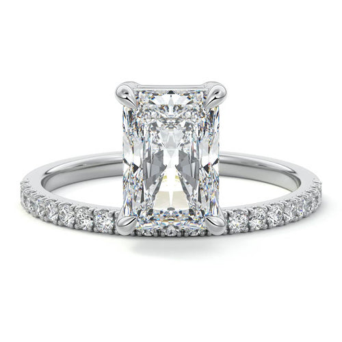 Calla - Radiant White Gold Lab Grown Diamond Engagement Ring | Nura Lab