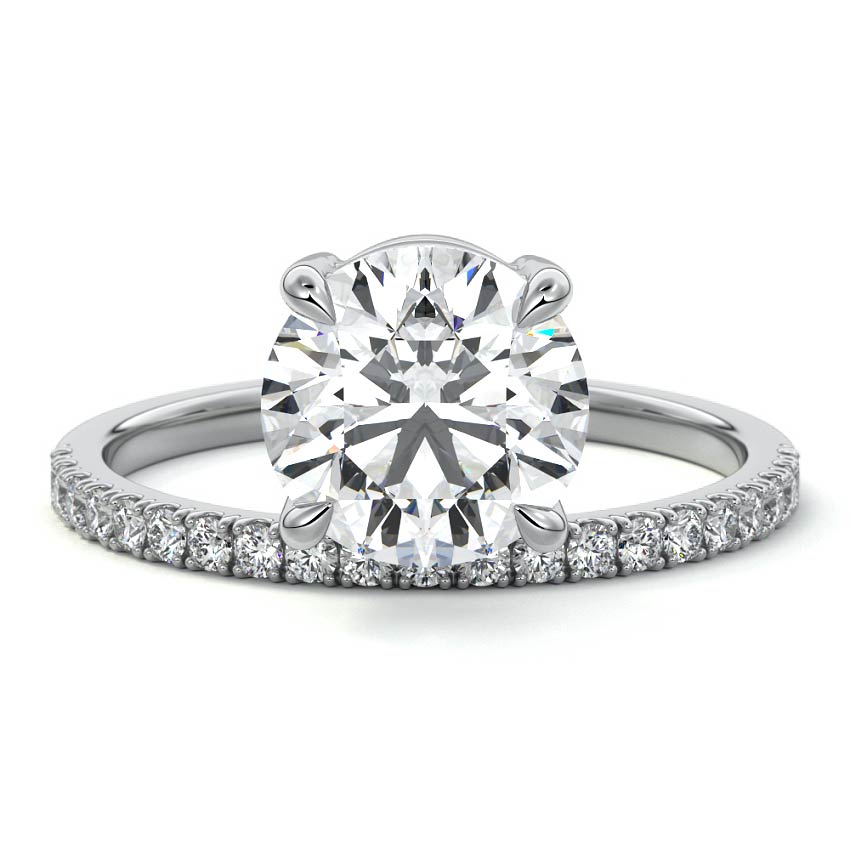 Calla - Round Platinum Lab Grown Diamond Engagement Ring | Nura Lab