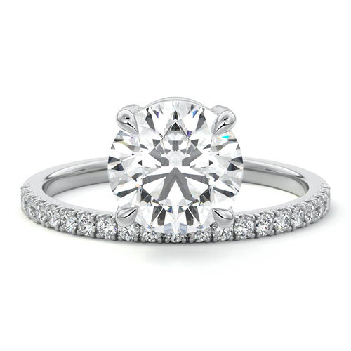 Calla - Round Platinum Lab Grown Diamond Engagement Ring | Nura Lab