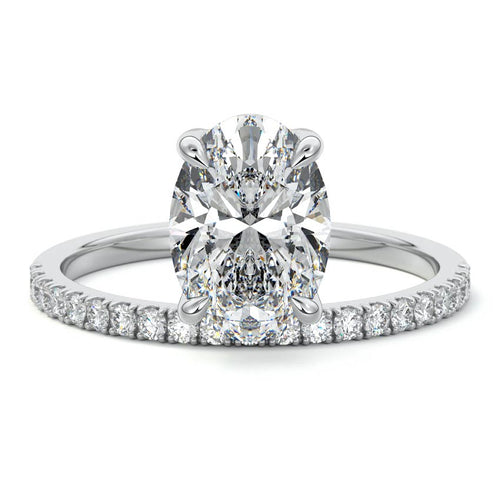 Calla - Oval Platinum Lab Grown Diamond Engagement Ring | Nura Lab