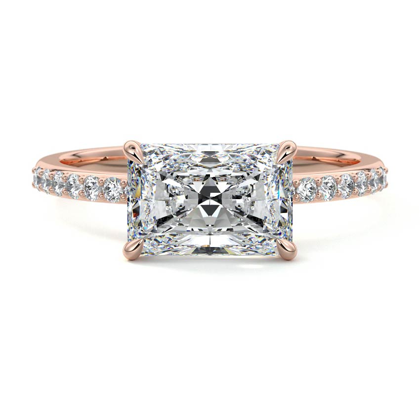 Catrina - Radiant Rose Gold Lab Grown Diamond Engagement Ring | Nura Lab