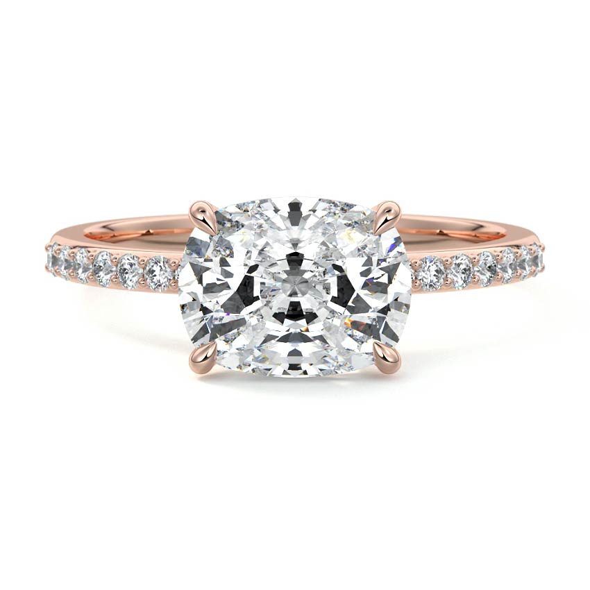 Catrina - Cushion Rose Gold Lab Grown Diamond Engagement Ring | Nura Lab
