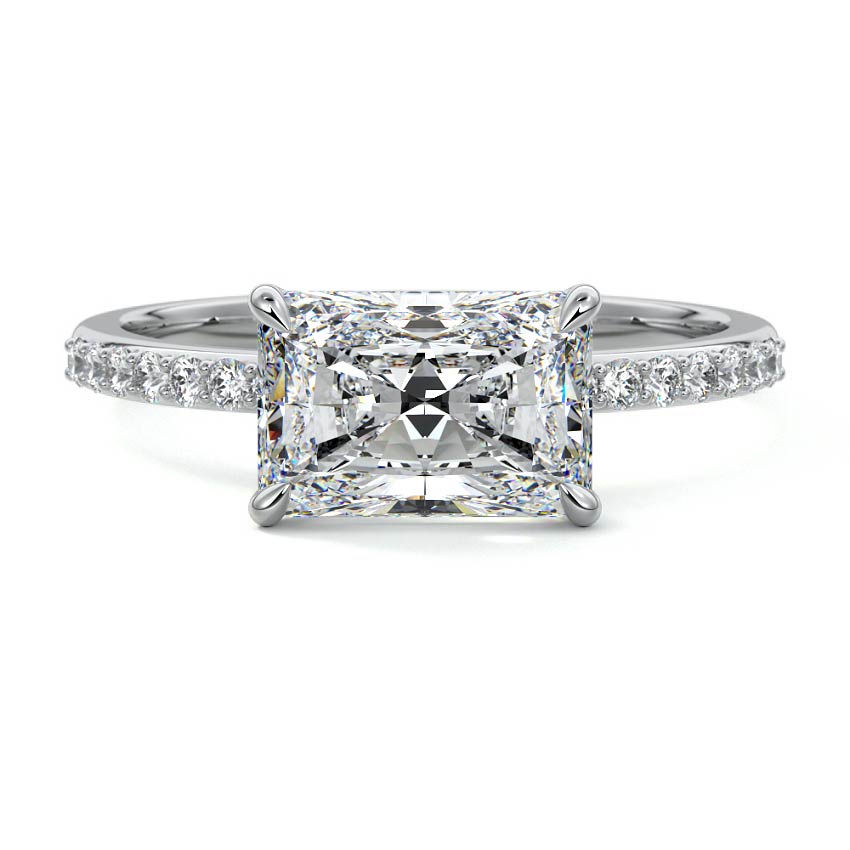 Catrina - Radiant White Gold Lab Grown Diamond Engagement Ring | Nura Lab