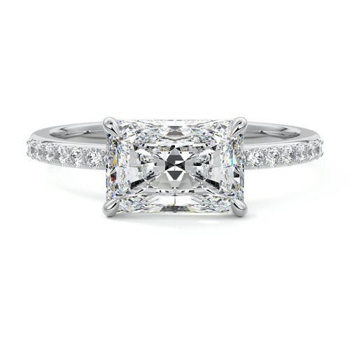 Catrina - Radiant White Gold Lab Grown Diamond Engagement Ring | Nura Lab
