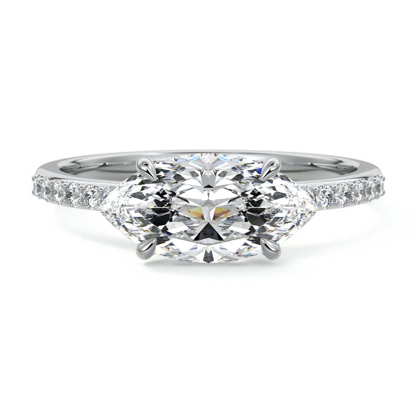 Catrina - Marquise Platinum Lab Grown Diamond Engagement Ring | Nura Lab