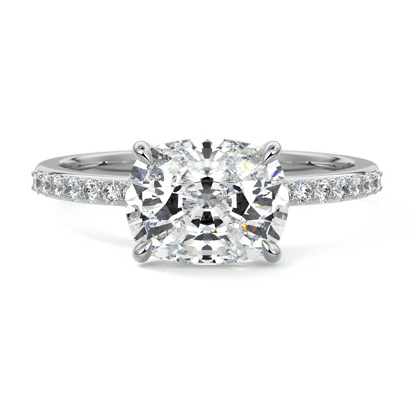Catrina - Cushion Platinum Lab Grown Diamond Engagement Ring | Nura Lab