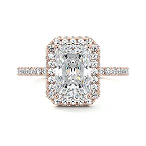 Cleo - Radiant Rose Gold Lab Grown Diamond Engagement Ring | Nura Lab