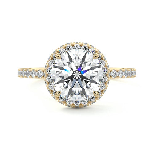 Cleo - Round Yellow Gold Lab Grown Diamond Engagement Ring | Nura Lab