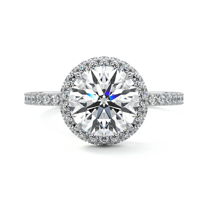 Cleo - Round Platinum Lab Grown Diamond Engagement Ring | Nura Lab