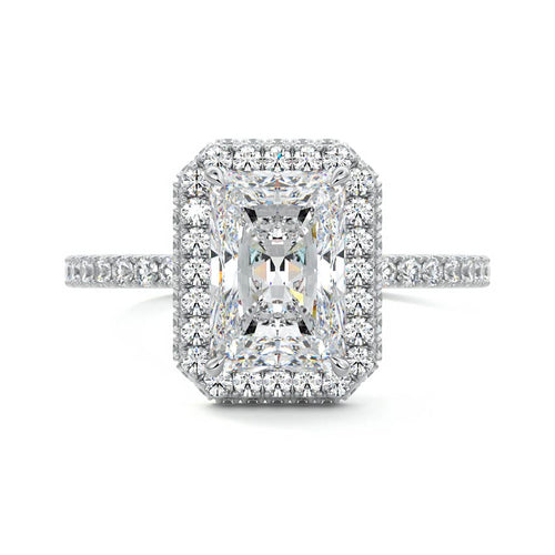 Cleo - Radiant Platinum Lab Grown Diamond Engagement Ring | Nura Lab