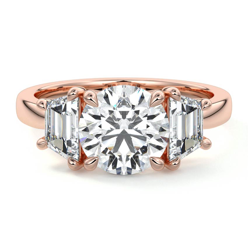 Cosima - Round Rose Gold Lab Grown Diamond Engagement Ring | Nura Lab