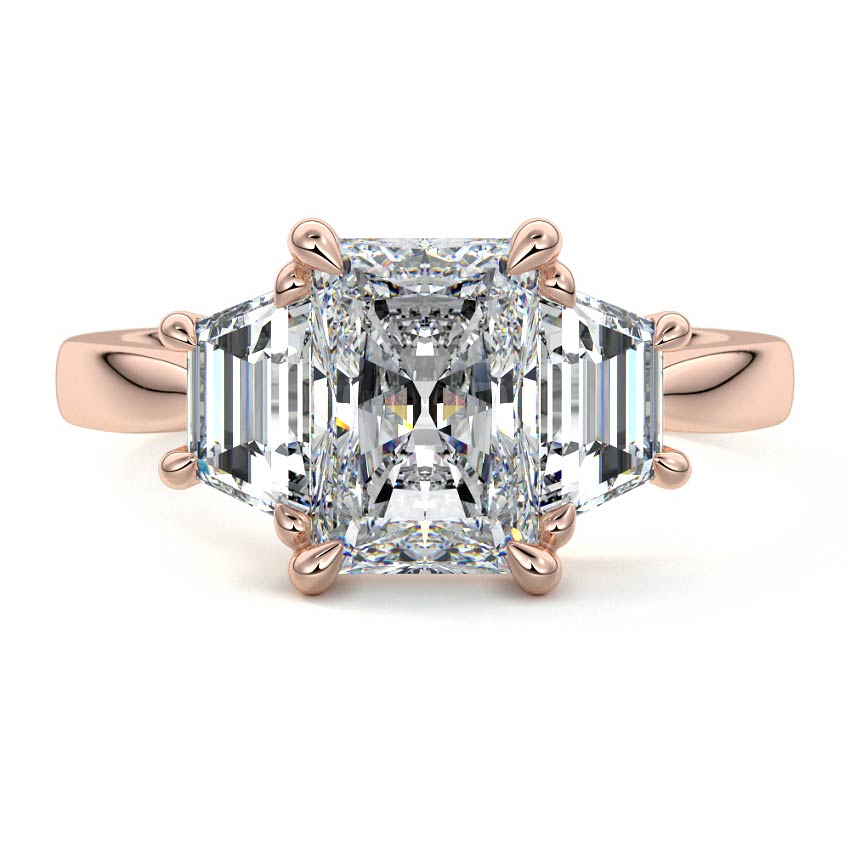 Cosima - Radiant Rose Gold Lab Grown Diamond Engagement Ring | Nura Lab