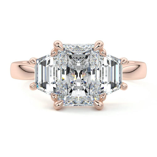 Cosima - Radiant Rose Gold Lab Grown Diamond Engagement Ring | Nura Lab