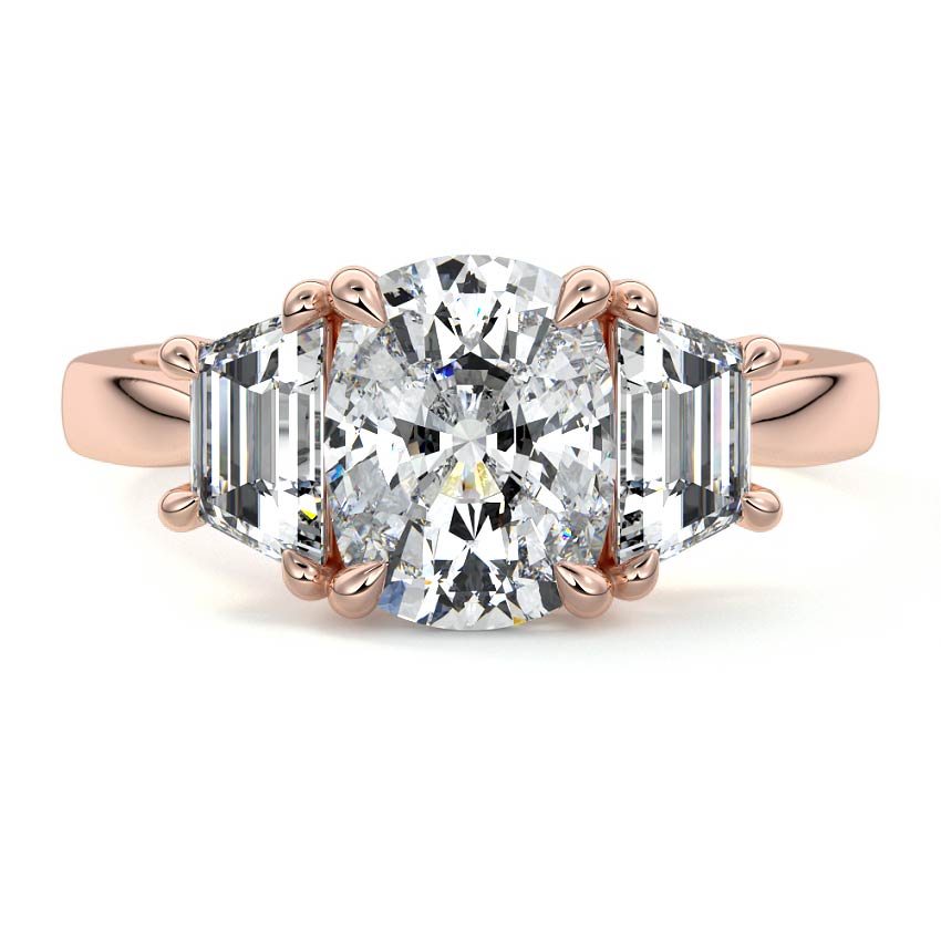 Cosima - Cushion Rose Gold Lab Grown Diamond Engagement Ring | Nura Lab