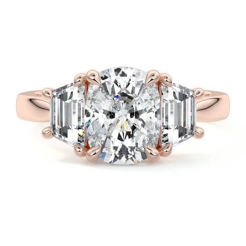 Cosima - Cushion Rose Gold Lab Grown Diamond Engagement Ring | Nura Lab