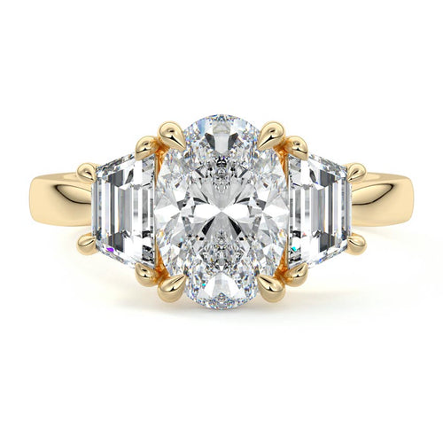 Cosima - Oval Yellow Gold Lab Grown Diamond Engagement Ring | Nura Lab
