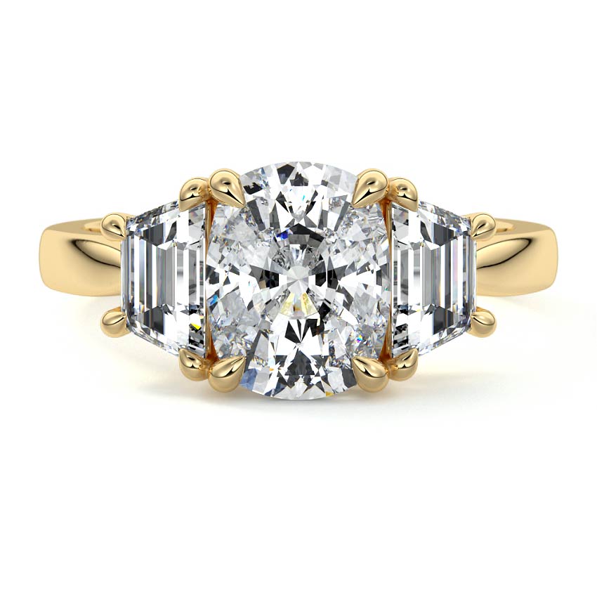 Cosima - Cushion Yellow Gold Engagement Ring Detail View | Nura Lab