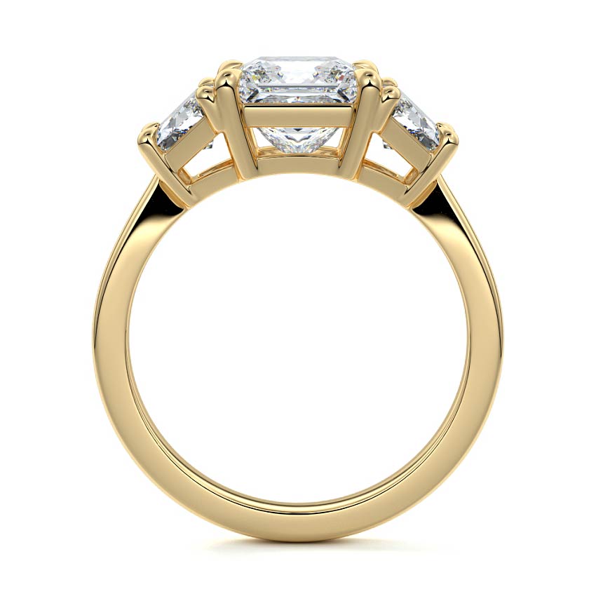 Cosima - Princess Yellow Gold Lab Grown Diamond Engagement Ring | Nura Lab
