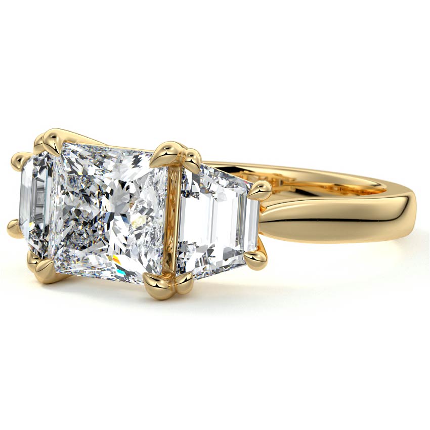 Cosima - Princess Yellow Gold Lab Grown Diamond Engagement Ring | Nura Lab