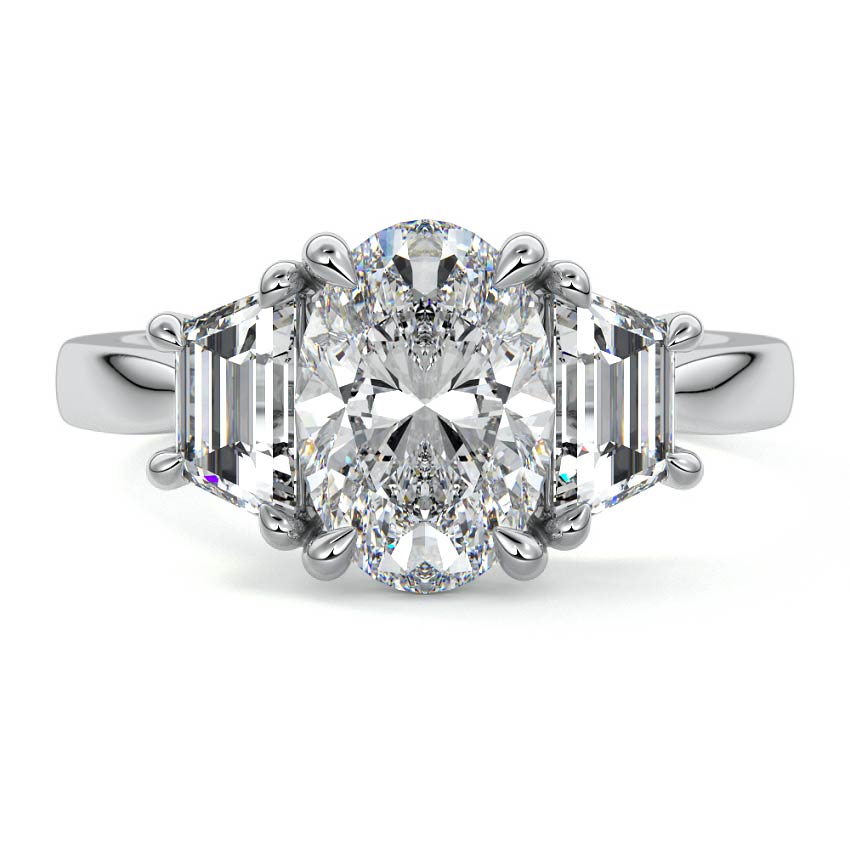 Cosima - Oval White Gold Lab Grown Diamond Engagement Ring | Nura Lab