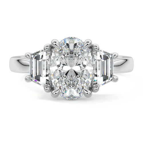 Cosima - Oval White Gold Lab Grown Diamond Engagement Ring | Nura Lab
