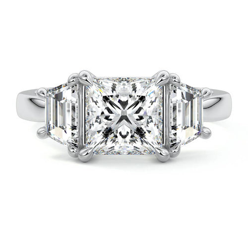 Cosima - Princess White Gold Lab Grown Diamond Engagement Ring | Nura Lab